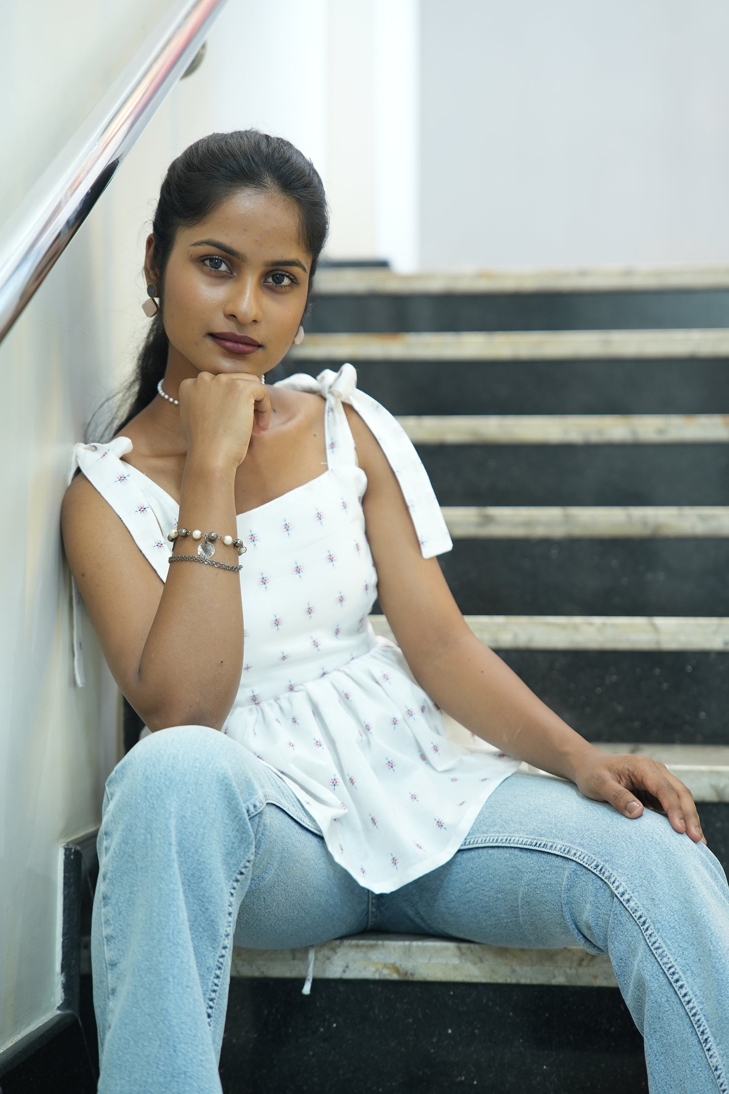 BUTTER CUP PEPLUM - COTTON DOBBY