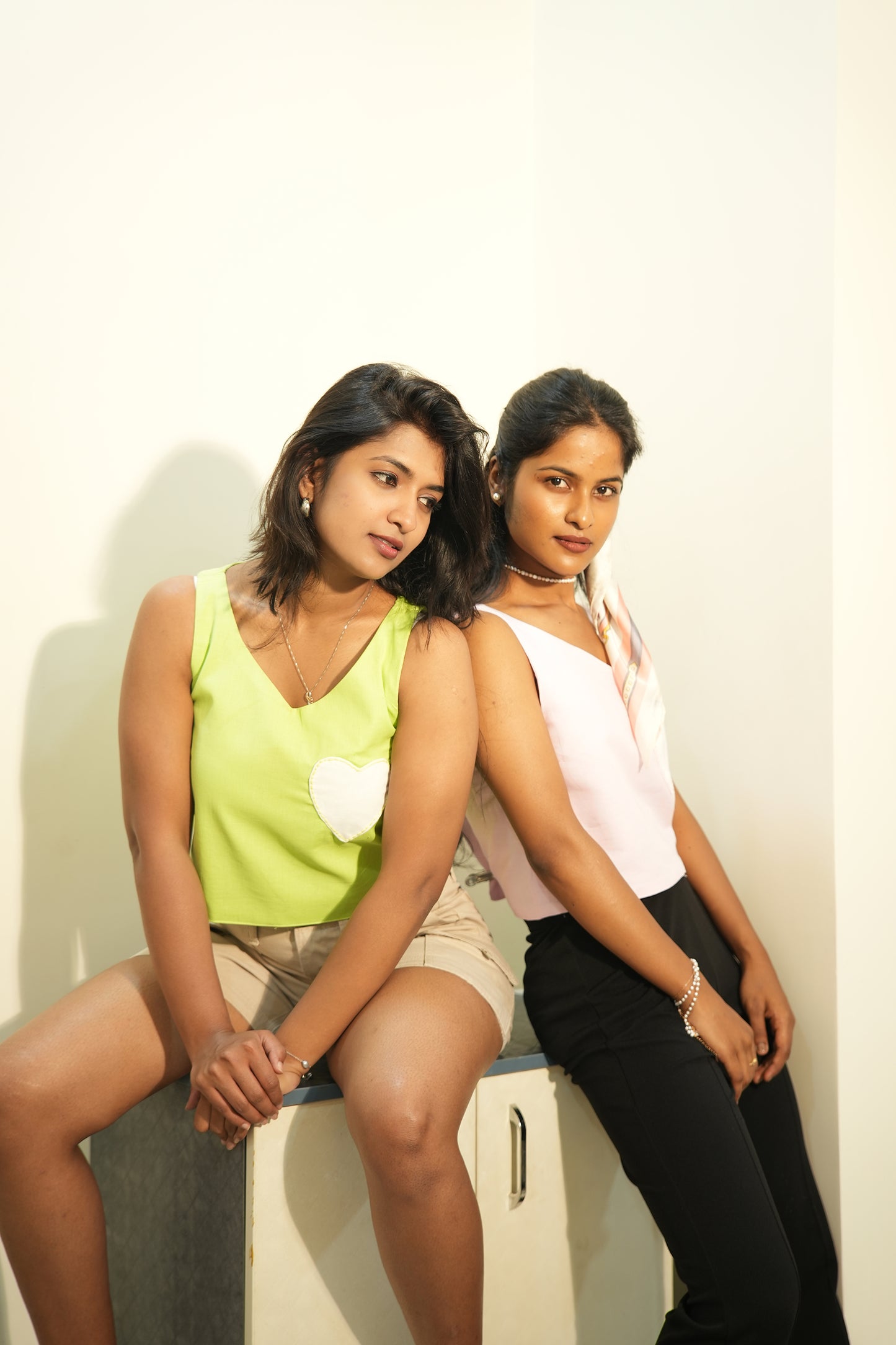 HEART FELT CROP TOP - COTTON LINEN - GREEN