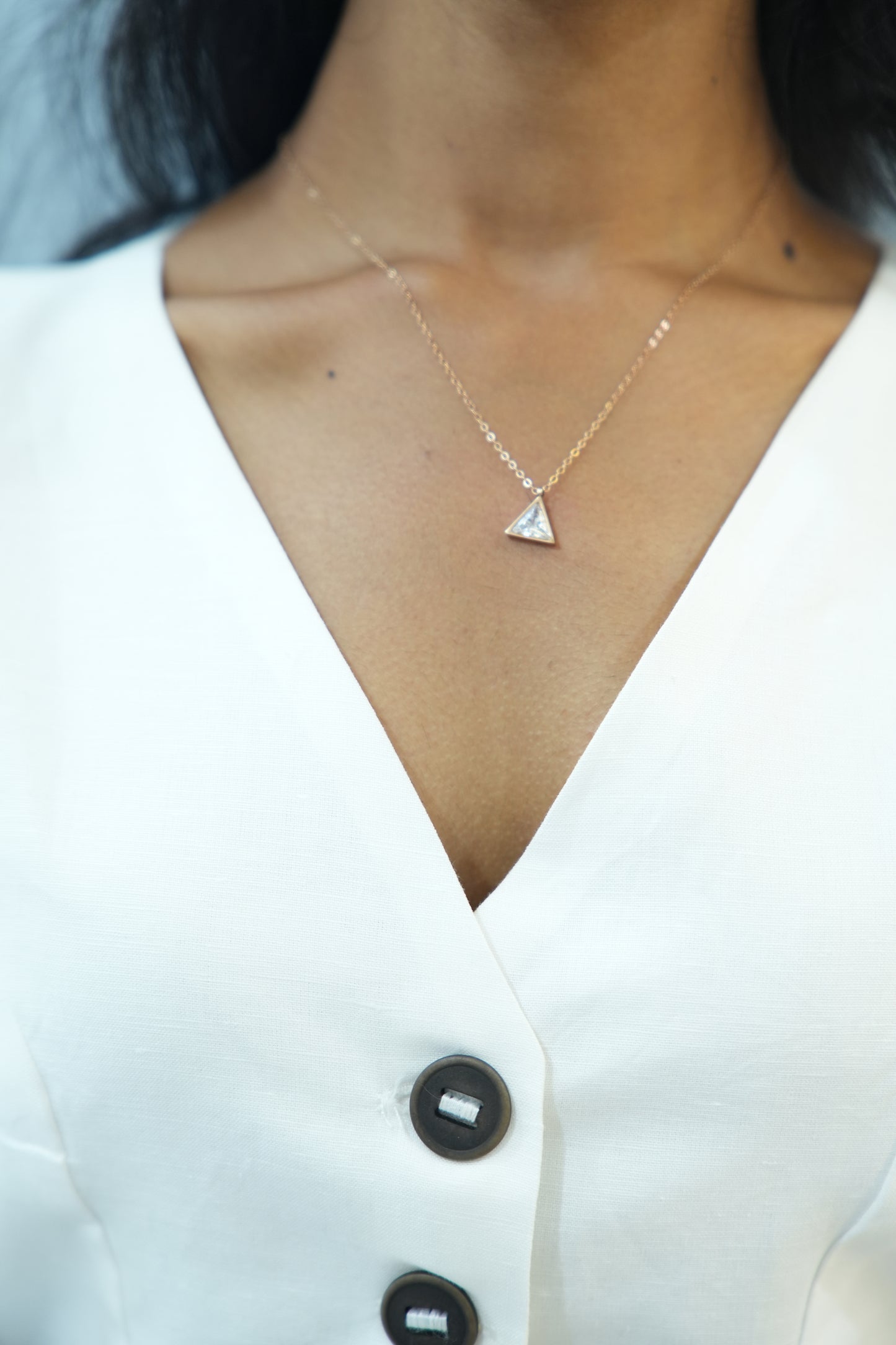 WOVEN MOONLIGHT BUTTONED VEST - WHITE